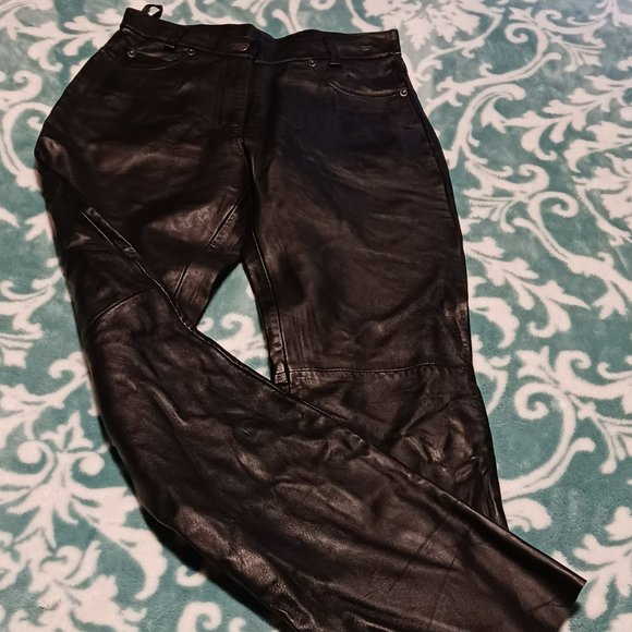 Whet Blu Leather Pants Size 4 - Picture 1 of 4